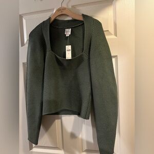 Maeve Green Crew Neck Sweater
